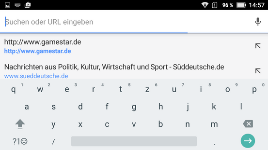 Keyboard landscape mode