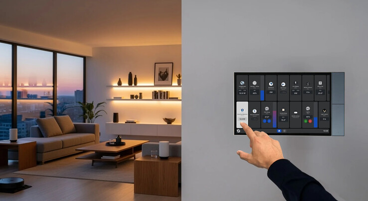 The Shelly Wall Display XL can show power consumption metrics. (Image source: Shelly)