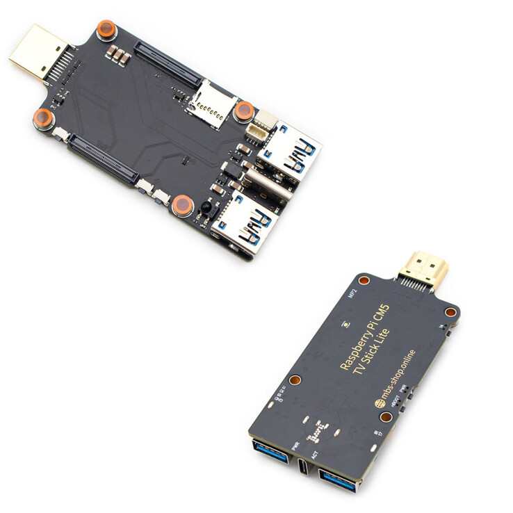 The upper and bottom portion of the carrier board