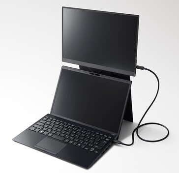 The VAIO laptops are compatible with the VAIO Vision+ 14 portable USB-C monitor. (Image source: Vaio)