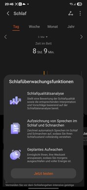 Honor Health: Sleep tracking features