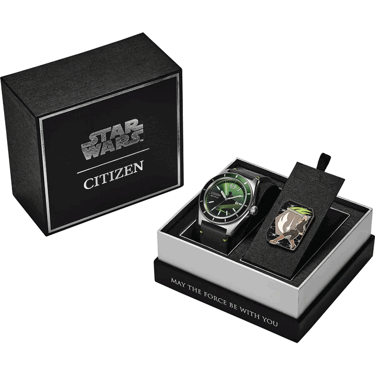 Light charges the J810 Eco-Drive movement, housed in a 43mm steel case rated to 100m.