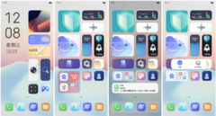 A range of MyOS 11.5 homescreen UI options. (Source: ZTE)