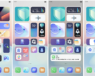 A range of MyOS 11.5 homescreen UI options. (Source: ZTE)