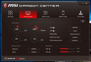 System vitals (idling on High Performance)