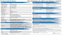 Dell UltraSharp U2421E USB-C monitor - Specifications. (Image Source: Dell)