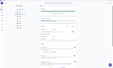 Power (battery) settings