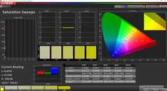 CalMAN Saturation Sweeps calibrated (target color space P3)