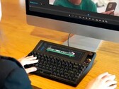 The Vision Board combines a touchscreen LCD display with a mechanical keyboard and volume dial. (Source: Valmond on Makuake)