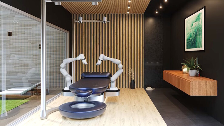 Two appointments a day allows hotels and spas to break even on the Aescape robotic massager. (Image source: Aescape)