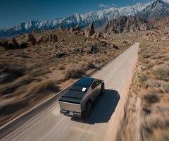 A SpaceX Starlink Mini on a Tesla Cybertruck (Image source: SpaceX)