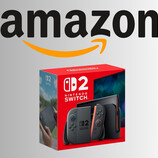 Nintendo Switch 2 z logo Amazon nad konsolą (źródło obrazu: Amazon.com z poprawkami)