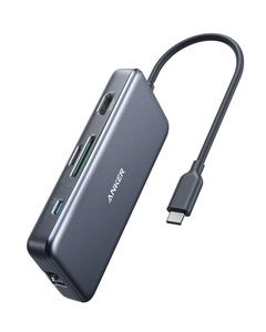 The Anker PowerExpand+ 7-in-1 USB-C PD Ethernet Hub can charge gadgets at up to 48 W. (Image source: Anker)