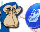 ApeCoin comes from the minds that created the popular Bored Ape NFTs. (Image source: Yuga Labs/ApeCoinDAO/CoinMarketCap - edited)