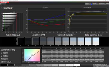 Grayscale (Vibrant color mode, P3 target color space)