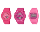 From left to right - Casio G-Shock GMA-P2100PP-4A, GMA-S140PP-4A, and GMD-S5610PP-4. (Image source: G-Central)