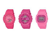 From left to right - Casio G-Shock GMA-P2100PP-4A, GMA-S140PP-4A, and GMD-S5610PP-4. (Image source: G-Central)