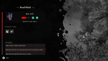 Pictured: A gameplay screenshot from Cult of the Lamb.