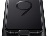 The Galaxy S9 shown with headphone jack on DeX Pad. (Source: Evan Blass)