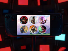 The games included have a combined retail value of around $200. Pictured: Steam Deck with the icons of the games in the bundle. (Image source: Vale and Green Man Gaming)