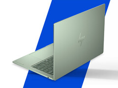 The OmniBook 5 can be equipped with up to 16GB of RAM and Core 7 350. Pictured: an edited promo picture showing the back of the laptop.