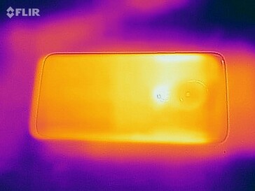 Heat map of the bottom of the device under load