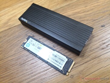 We used a 2 TB HP EX950 NVMe SSD for the test