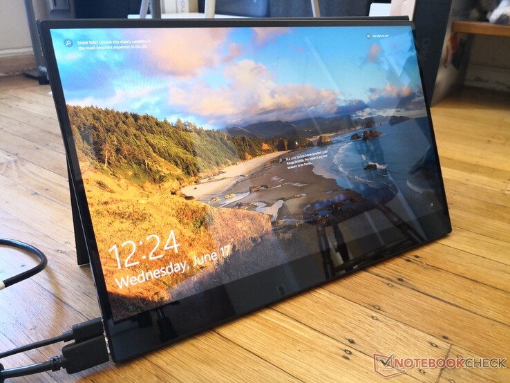 Monitor feels stiff and of higher quality than most other portable monitors we've encountered