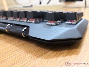 Rear corner of keyboard