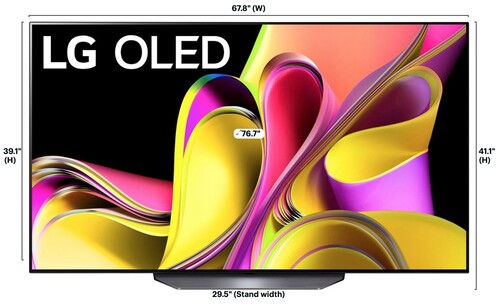 Prospective buyers should make sure that the 77-inch B3 OLED fits into their home theater setup (Image: Best Buy)
