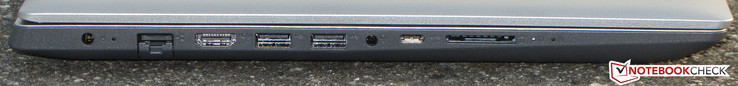 right side: DVD burner, Kensington lock