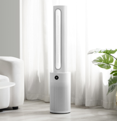 The Mijia Smart Bladeless Purification Fan can deliver wind speeds up to 15.5 m/s (~51 ft/s). (Image source: Xiaomi)