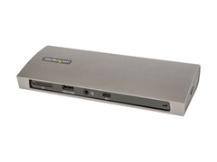 The StarTech Thunderbolt 4 Dock supports connection to single 8K@30Hz or dual 4K@60Hz monitors. (Image source: StarTech)