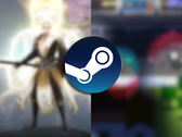 The Steam logo overlaid on two blurred screenshots from both Beat Survival and Celestial Bond.