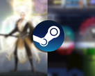 The Steam logo overlaid on two blurred screenshots from both Beat Survival and Celestial Bond.