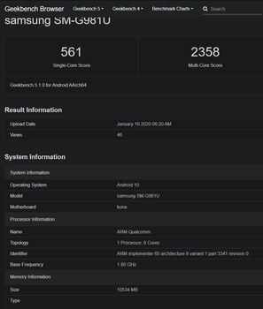 Pre-production model scores (Source: Geekbench)