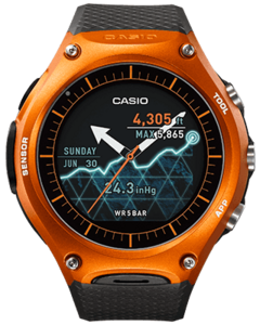 The Casio WSD-F10 will still receive Android Wear 2.0. The update has been delayed for other smartwatches. (Image source: Casio)