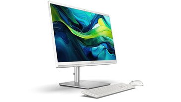 With the bundled wireless keyboard and mouse (Image source: Acer)