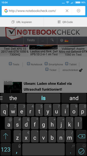 SwiftKey Tastatur vertikal