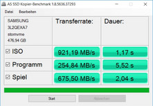 AS SSD copy benchmark