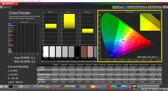 CalMAN ColorChecker (profile: Native, target color space: P3)