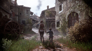 An image showing Amicia and Hugo in A Plague Tale: Innocence.