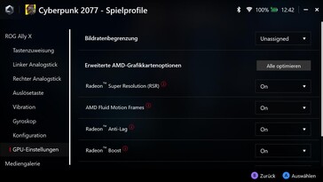 AMD driver options are now accessible via Armoury Crate SE software.