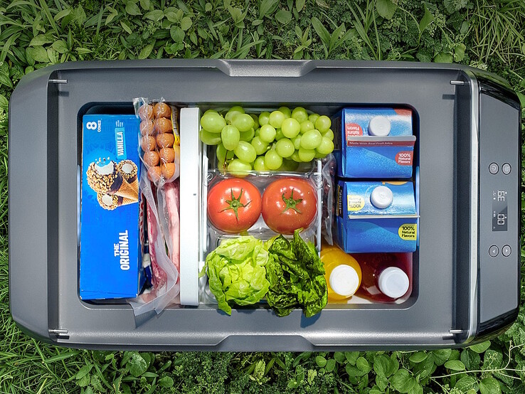 The EcoFlow Glacier Classic refrigerator compartment can be divided into a freezer and fridge. (Image source: EcoFlow)