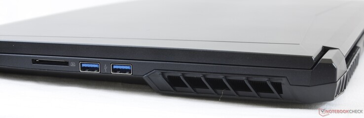Right: SD reader, 2x USB 3.1 Gen. 1 Type-A