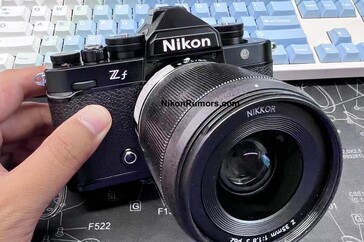 The front of the Zf appears to be fairly devoid of controls, other than lens release hardware. (Image source: Nikon Rumors)