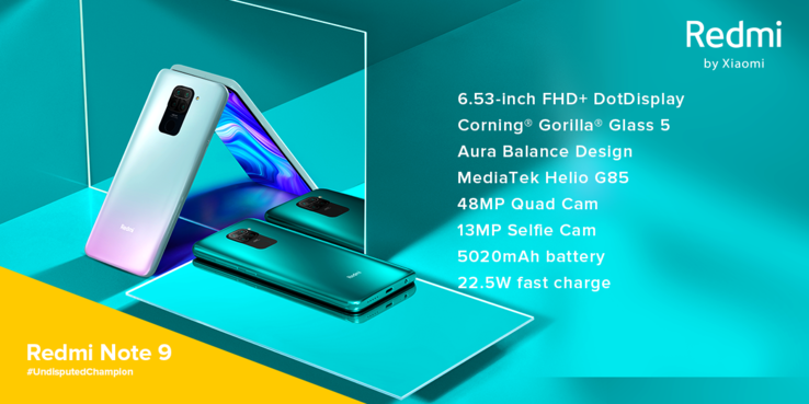 Redmi Note 9 specifications (image via Redmi)