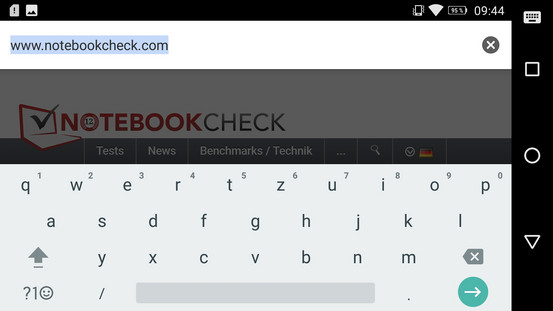 Keyboard landscape mode