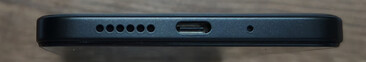 Bottom: Speaker, USB-C port, microphone