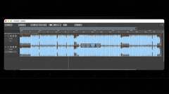Audionaut open-source multitrack audio editor showing an audio waveform on its editing timeline.
